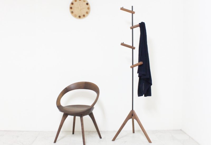 キキ フリーフックスタンド｜日本製｜ウォールナット ブラックチェリー