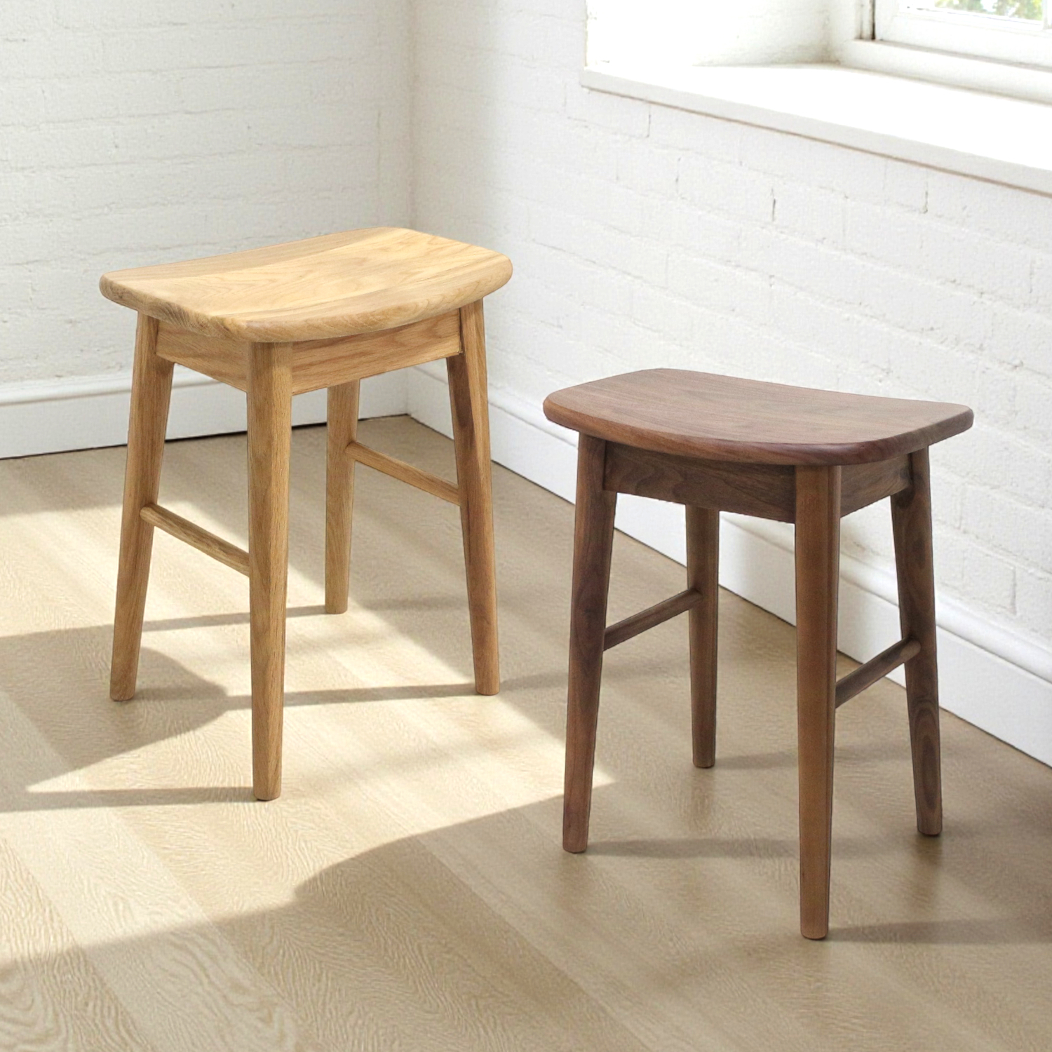 プレンツ スツール｜ホワイトオーク/ウォールナット - 天然木・無垢の