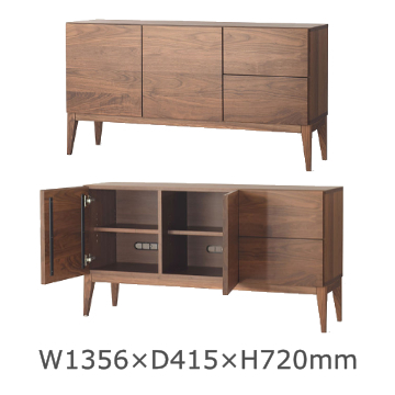 カラム サイドボード｜日本製｜ウォールナット/ブラックチェリー