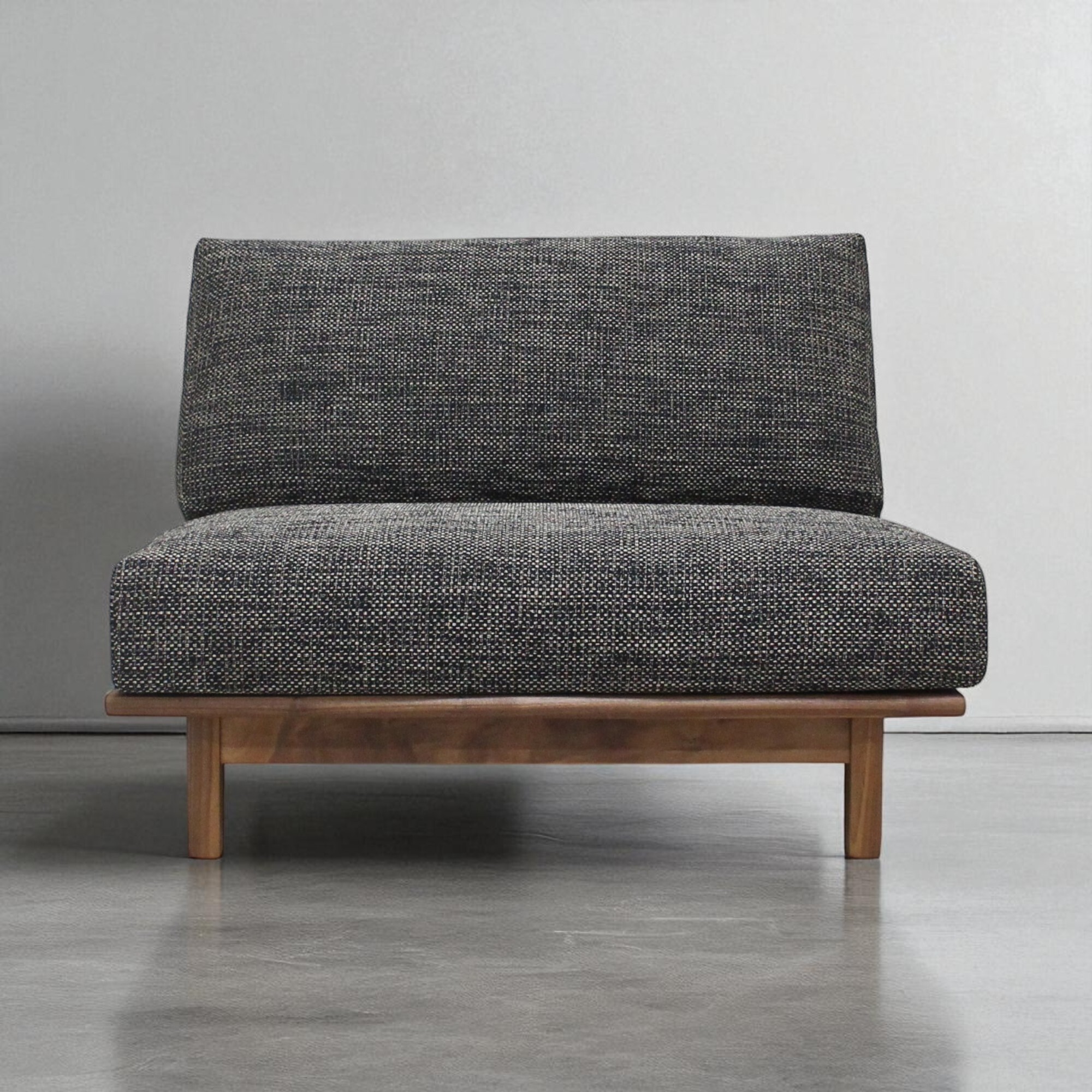 カレス アームレスソファ｜日本製｜ウォールナット/ブラック