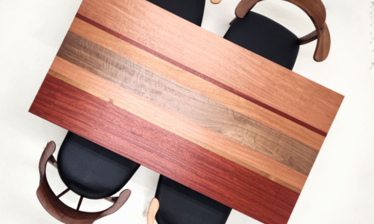 世界三大銘木］ウォールナット・チーク・マホガニー ミックステーブル