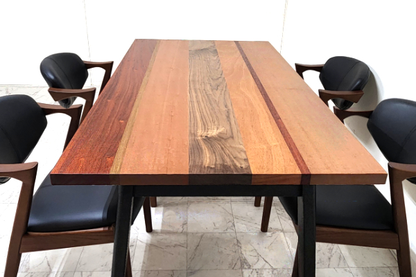 世界三大銘木］ウォールナット・チーク・マホガニー ミックステーブル