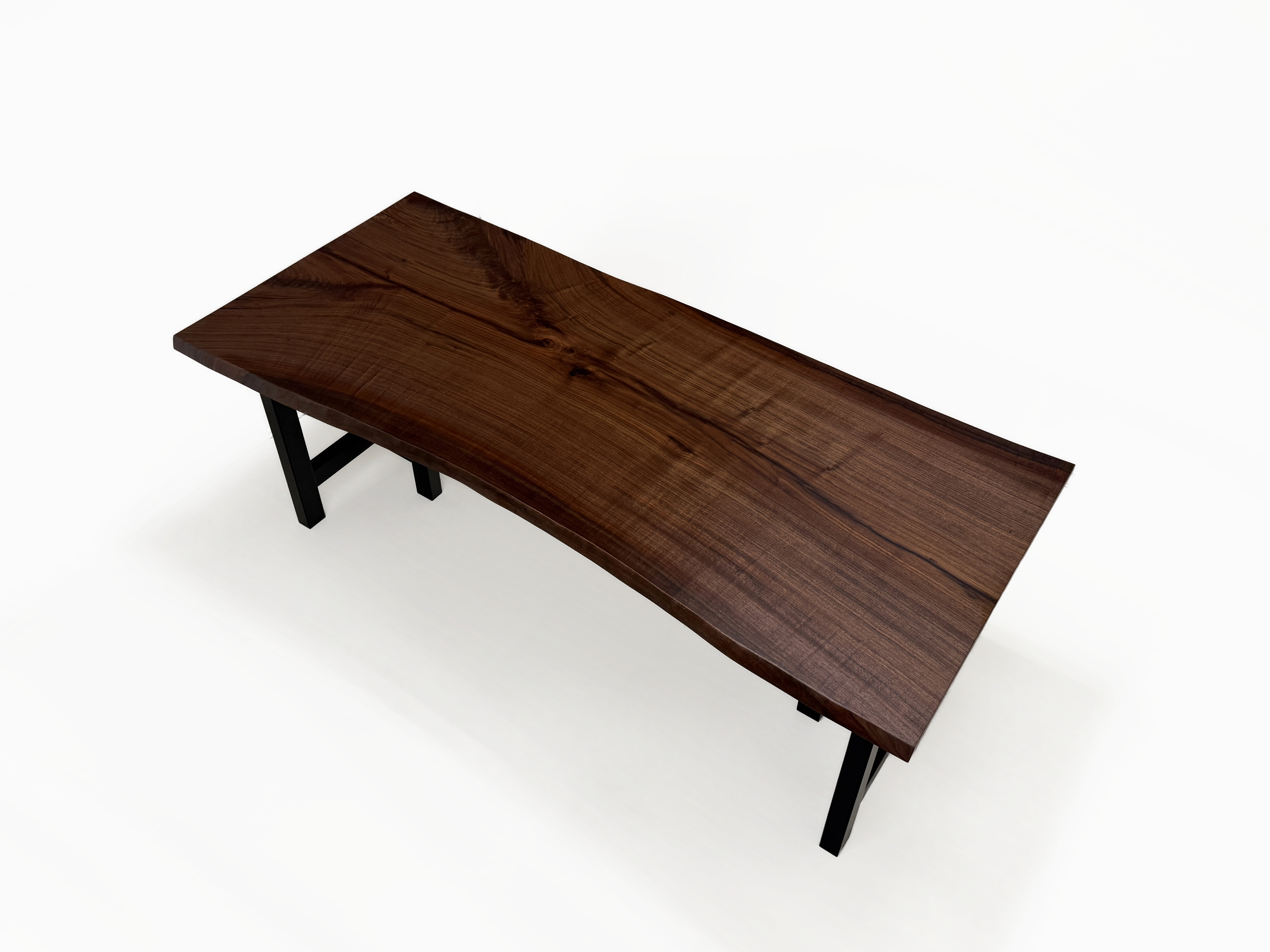 MENUET （2本）　ウォールナット色（美品） ITAYA / 銘木ミミ付棚板 無垢ウォールナット【サイズ600×200