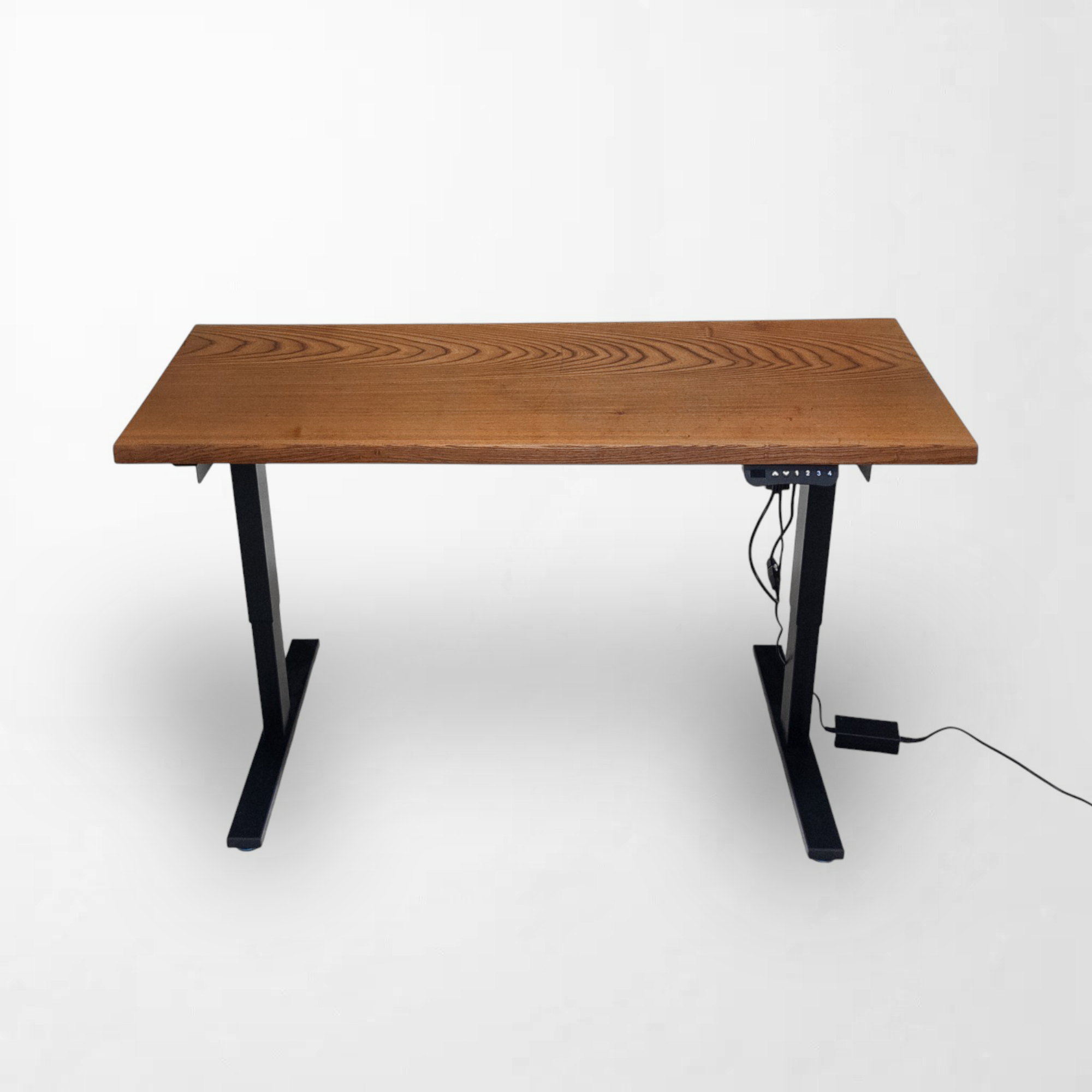 神代欅（ジンダイケヤキ） 一枚板 電動昇降デスク／1300mm 【A8744