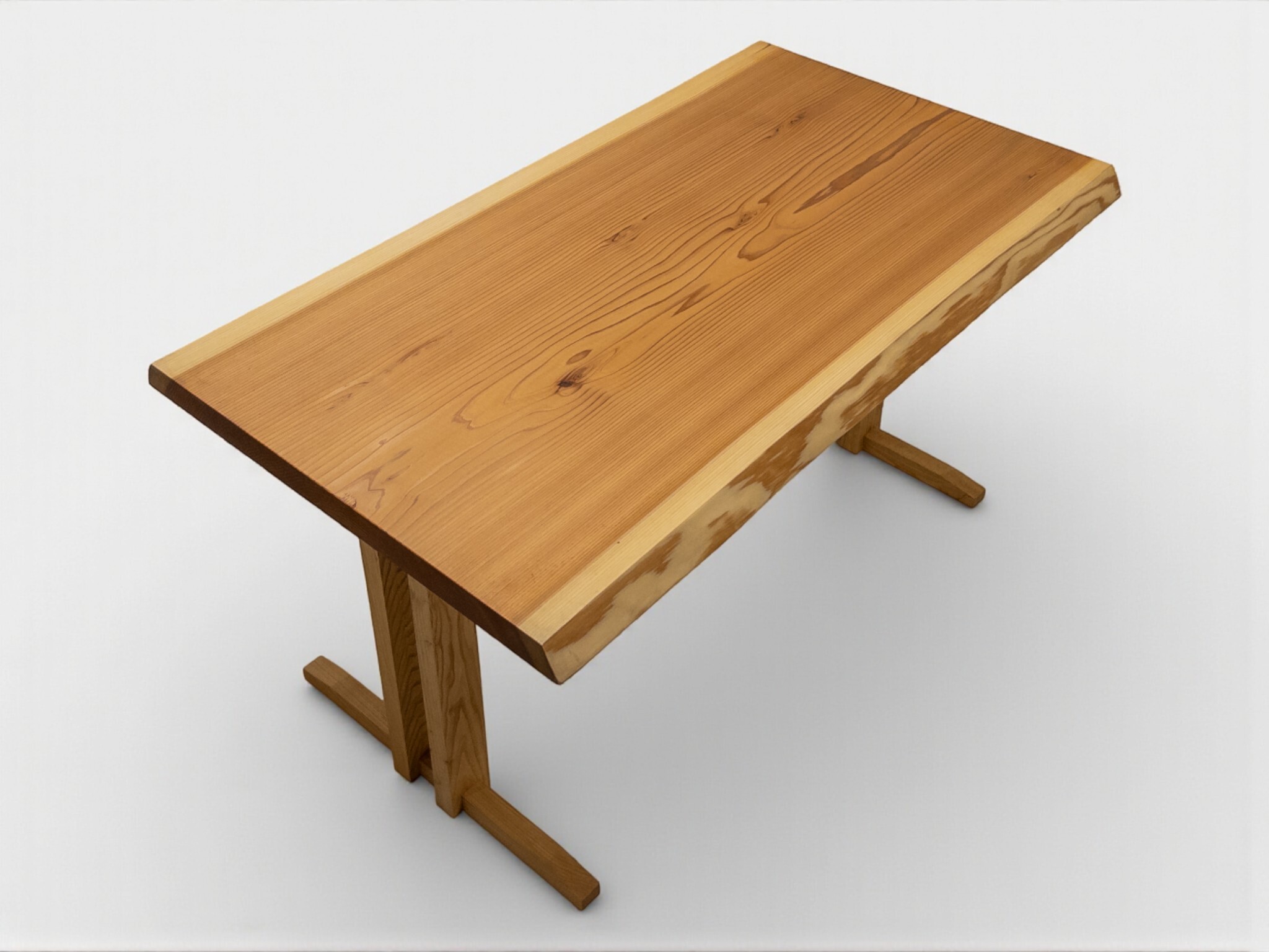 杉（スギ） 一枚板 ダイニングテーブル／1360mm 【A8789】 | 【一枚板