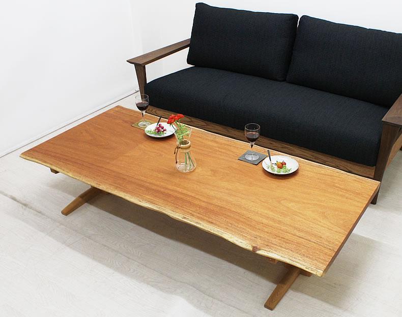 マホガニー 一枚板 ローテーブル／1680mm 【A1511】 【一枚板テーブル