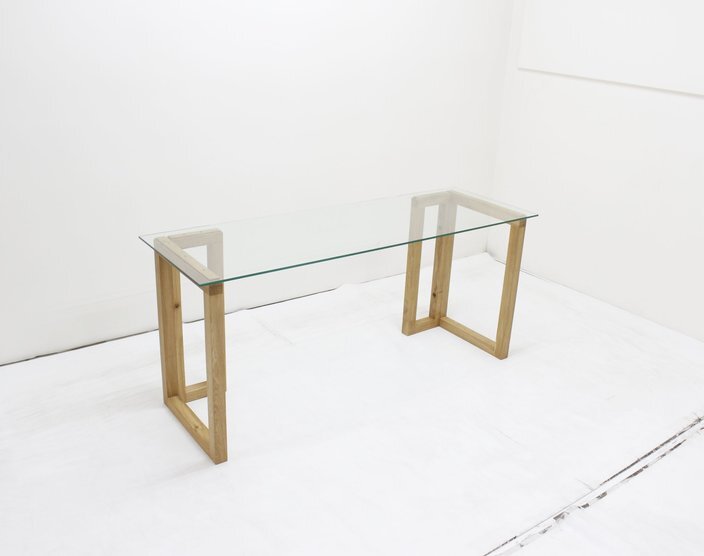 45角L型脚（ホワイトオーク）【A6155】 【一枚板テーブル・無垢材家具