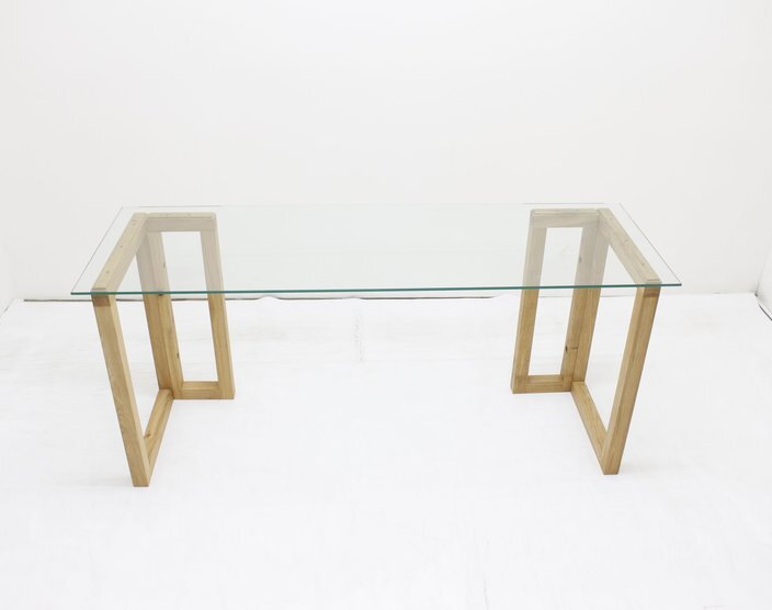 近藤工芸 旭川家具 無垢オーク 大型画架 イーゼル 高さ160cm プロ仕様 45角L型脚（ホワイトオーク）【A6155】 【一枚板テーブル・無垢材家具