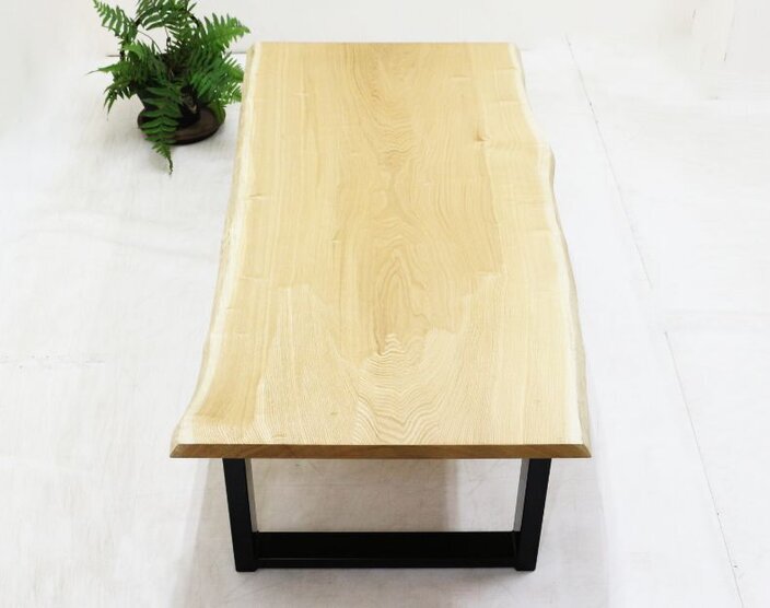専用　一枚板　テーブル タモ 一枚板 ローテーブル／1600mm 【A7196】 | 【近藤工芸】