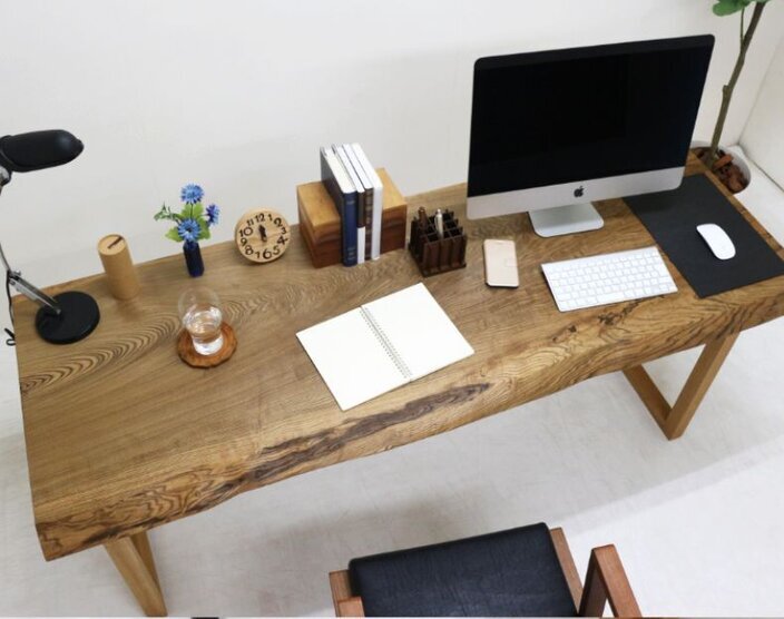 神代タモ（ジンダイタモ） 一枚板 デスク／1700mm 【A7436】 【一枚板