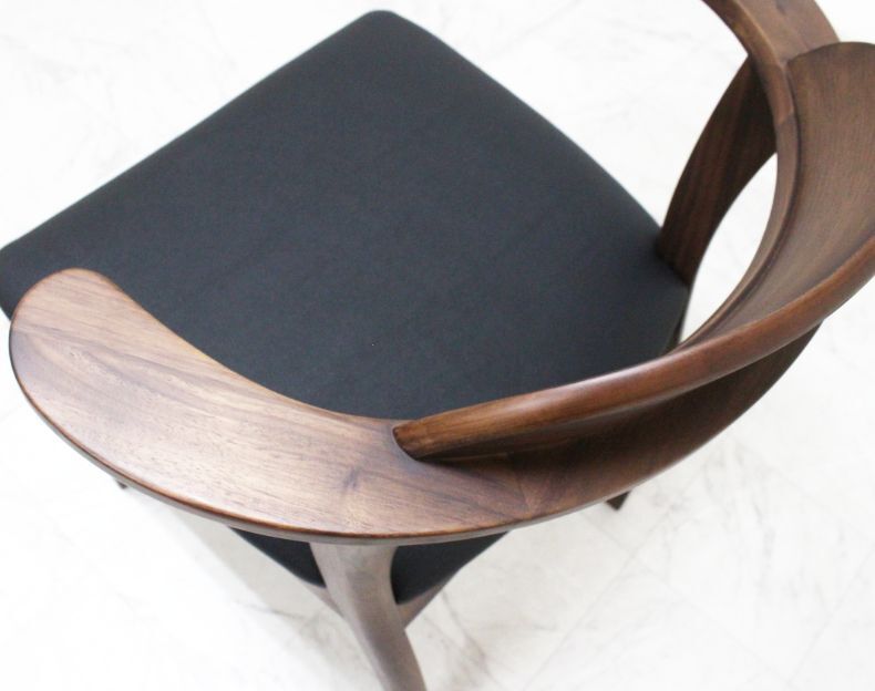 2脚セット》プリシス/ウォールナット セミアームチェア