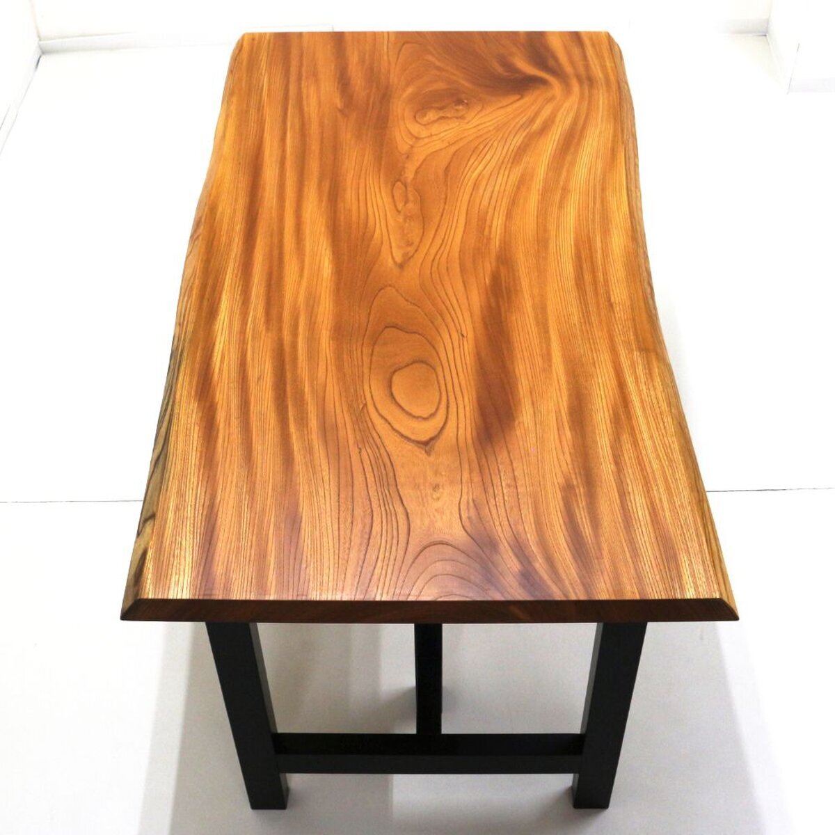 欅　テーブル 欅（ケヤキ） 一枚板 ダイニングテーブル／1390mm 【A8196】 | 【一枚