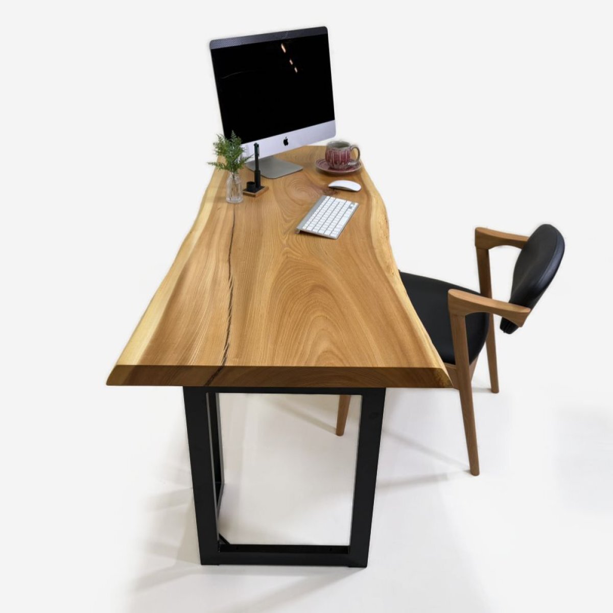 楡（ニレ） 一枚板 デスク／1513mm 【A8430】 【一枚板テーブル・無垢