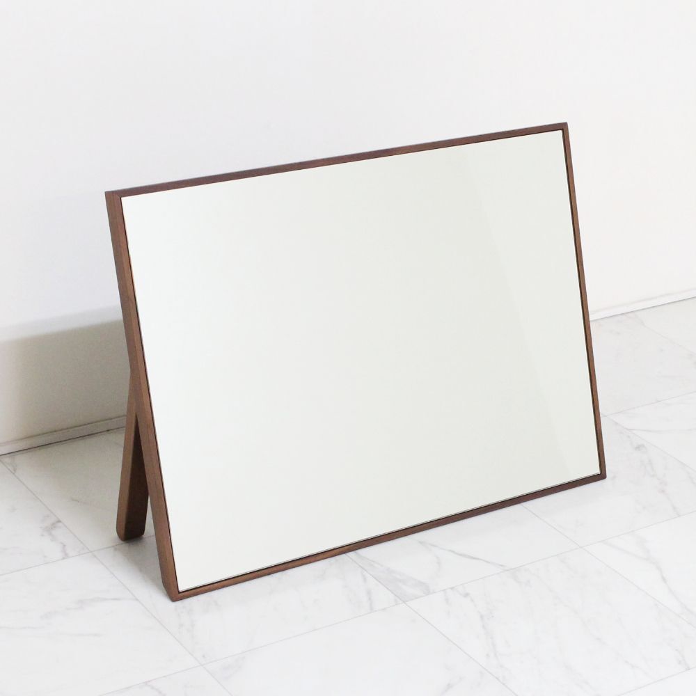 アルマ 卓上ミラー｜日本製｜ホワイトオーク/ウォールナット