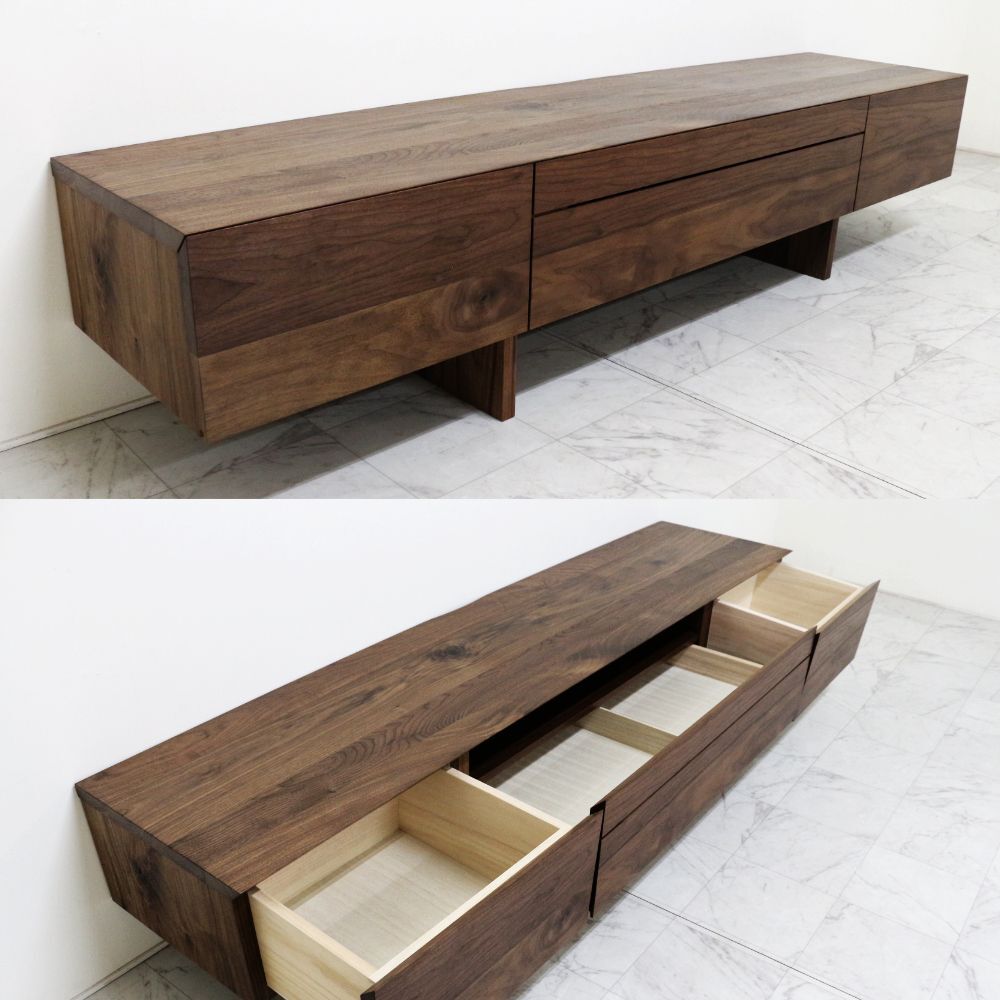 ヴァンガード テレビボード｜日本製｜ウォールナットRustic/ブラック