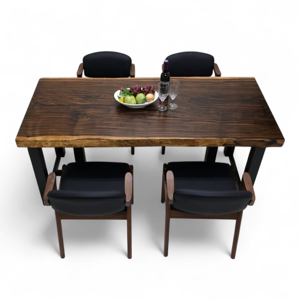 黒檀（コクタン） 一枚板 ダイニングテーブル／1668mm 【A7339