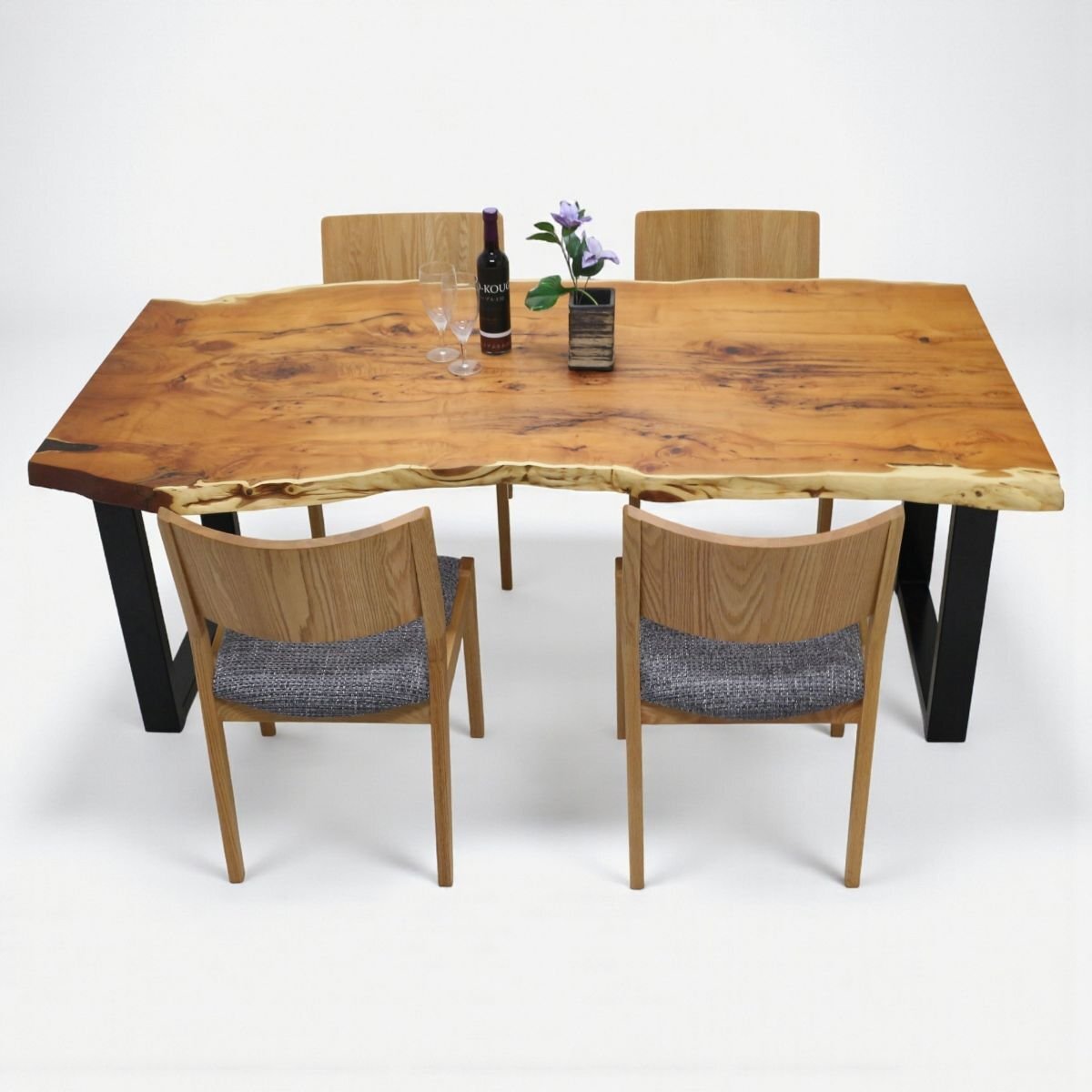 イチイ 一枚板 ダイニングテーブル／1840mm 【A7338】 【一枚板