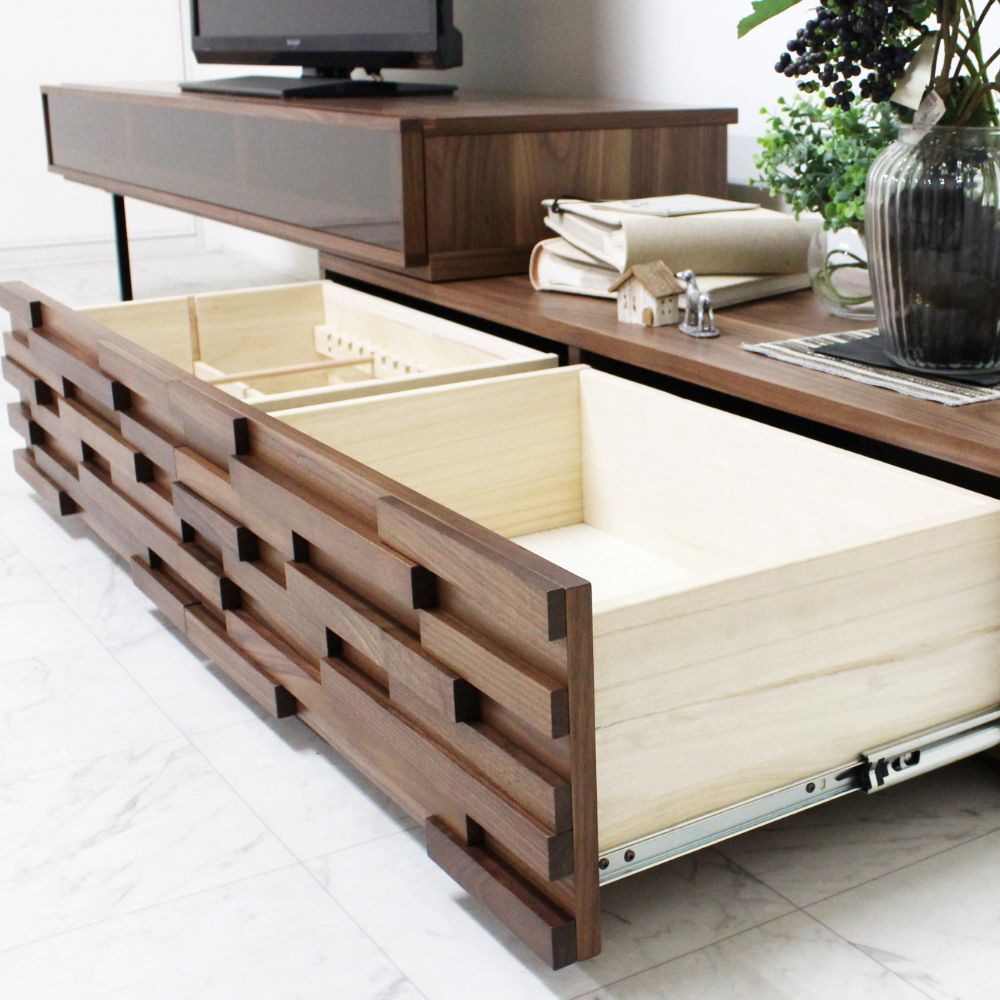 マドラ スライド テレビボード｜ウォールナットRustic - 天然木・無垢
