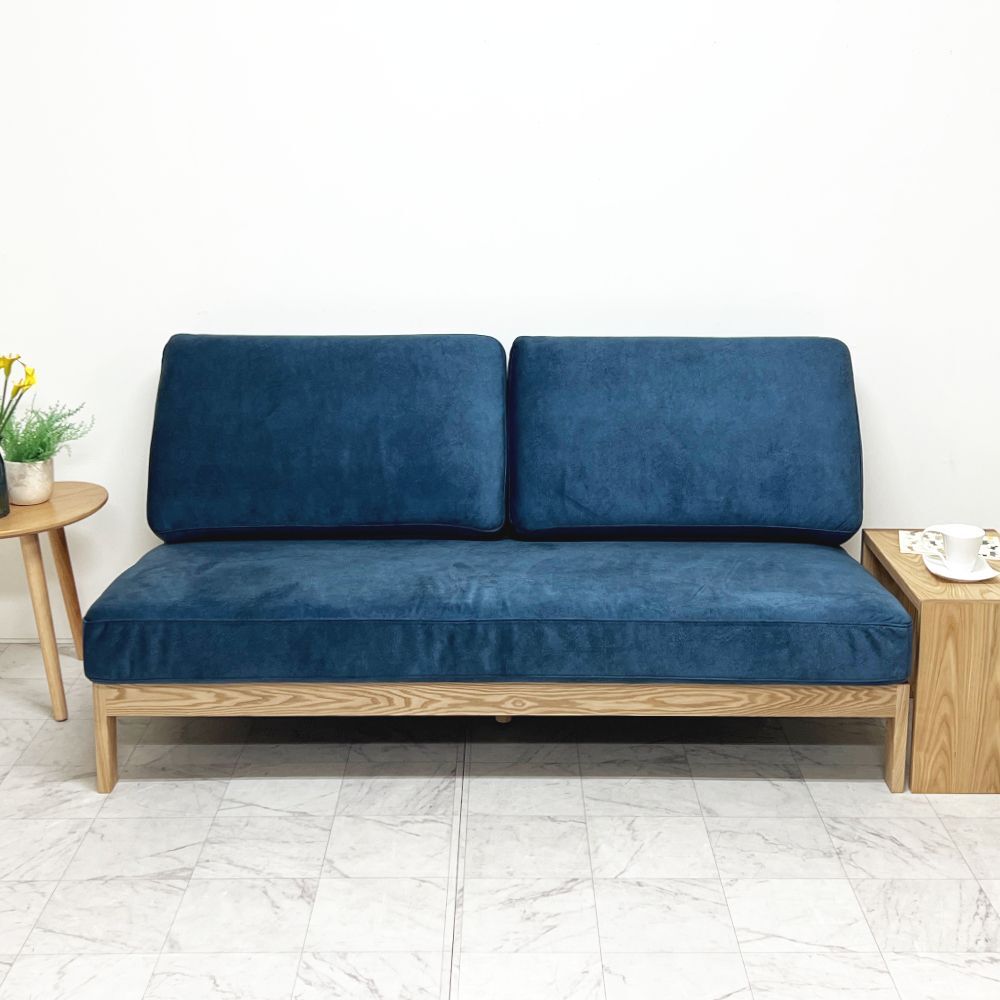 リビング カフェ ソリッドウッド おしゃれ51×81cm アームレス アーム付き ソラ アームレスソファ｜日本製｜レッドオーク アッシュ