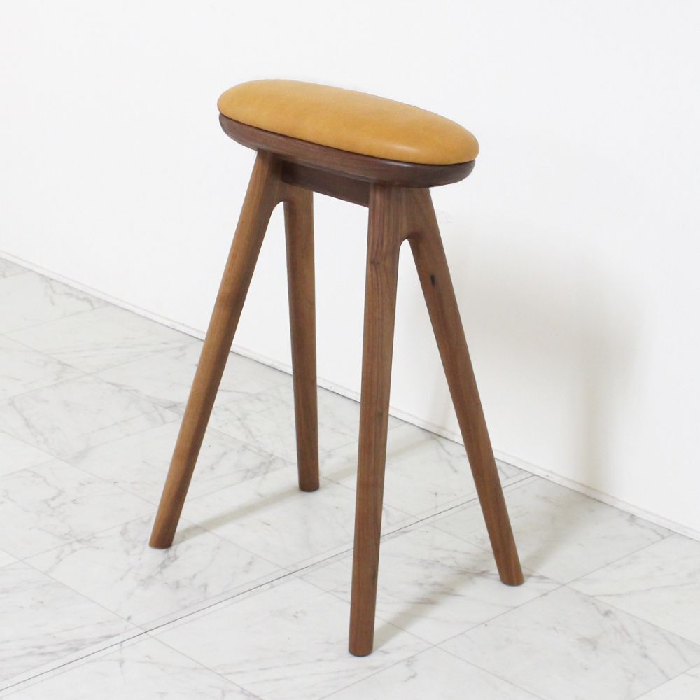 カプセル スツール｜日本製｜ウォールナット ブラックチェリー レッド