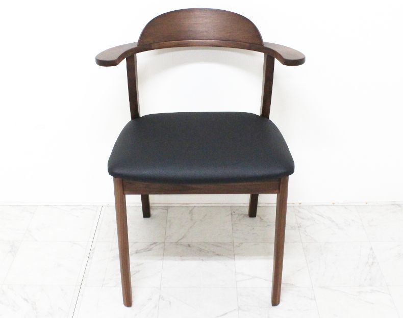 2脚セット》プリシス/ウォールナット セミアームチェア