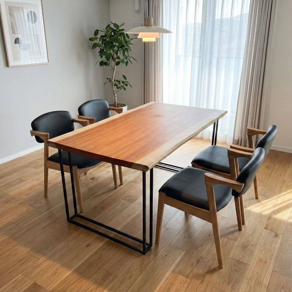 アフリカンチェリー（ボセ）一枚板ダイニングテーブル