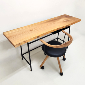 欅（ケヤキ）一枚板　スリムデスクイメージ