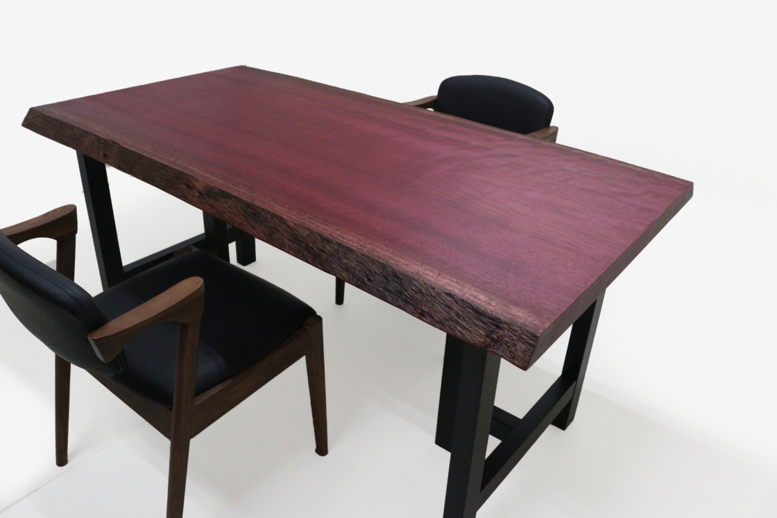 パープルハート　M410-1　一枚板　両面フラット加工済！　棚板 　テーブル パープルハート │一枚板テーブル専門ショップ KanNakaya