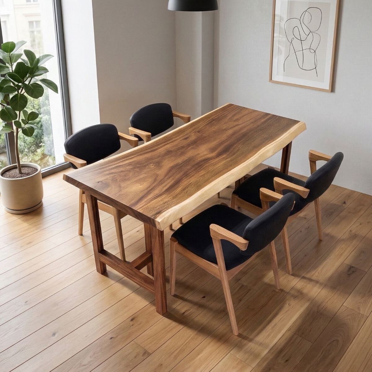 モンキーポッド一枚板ダイニングテーブル