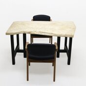 栃（トチ） 一枚板 ダイニングテーブル／1300mm 【A8433】 【一枚板