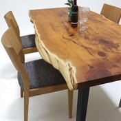 イチイ 一枚板 ダイニングテーブル／1840mm 【A7338】 【一枚板