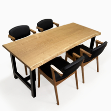 タモ　一枚板　ダイニングテーブル