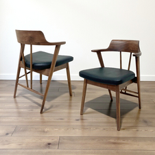 《2脚セット》ネオラ ダイニングチェア［ウォールナット］