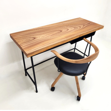 欅（ケヤキ）一枚板　スリムデスク