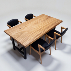 無垢材　一枚板　ダイニングテーブル 楠 一枚板 ダイニングテーブル／1450mm 【A8234】 【一枚板テーブル