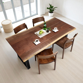 【DT-FRAL-010-T-WN】耳付きテーブル スチール脚｜フレリー［ウォールナット･チェリー］