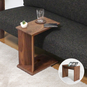 【SDTB-N-080】ターナー 2WAYサイドテーブル/マガジンラック