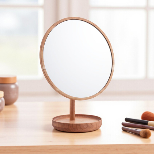 サーキュラー ラウンドミラー｜日本製｜ウォールナット ホワイトオーク