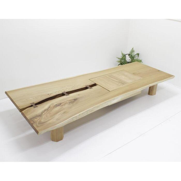 楡】無垢一枚板ベンチ