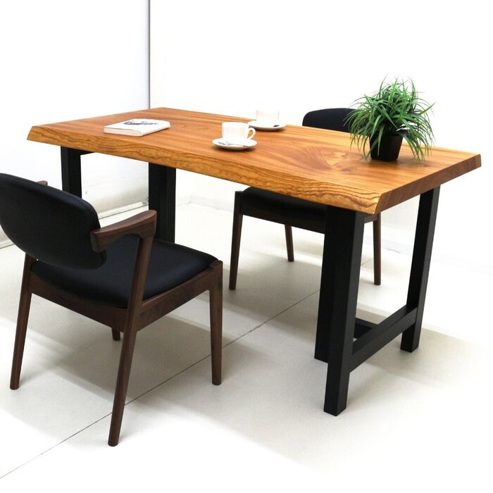 欅（ケヤキ） 一枚板 ダイニングテーブル／1390mm 【A8196】 | 【一枚