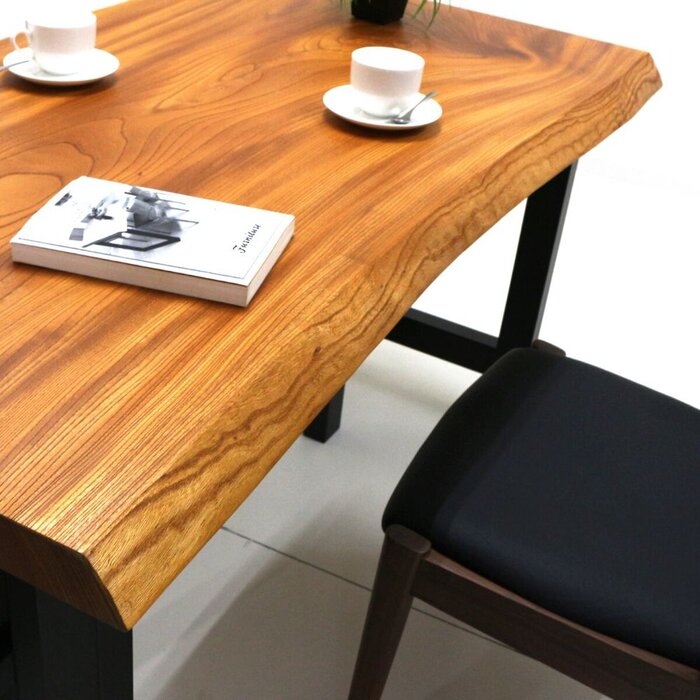 欅（ケヤキ） 一枚板 ダイニングテーブル／1390mm 【A8196】 | 【一枚