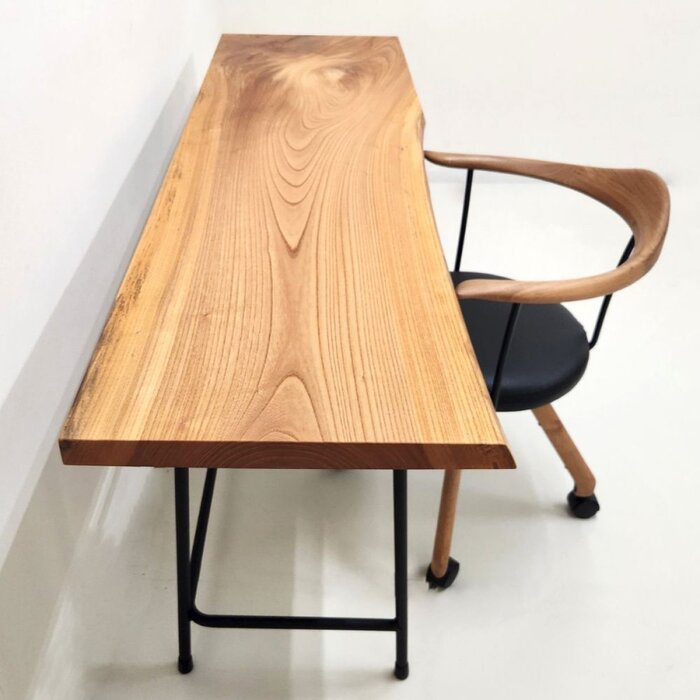 極美品　葉山家具　ケヤキ 一枚板 デスクセット　テーブル　欅 極美品 葉山家具 ケヤキ 一枚板 デスクセット テーブル 欅