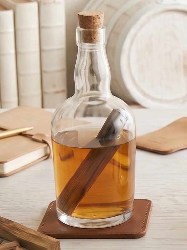 開始直後の透明なお酒とスティック